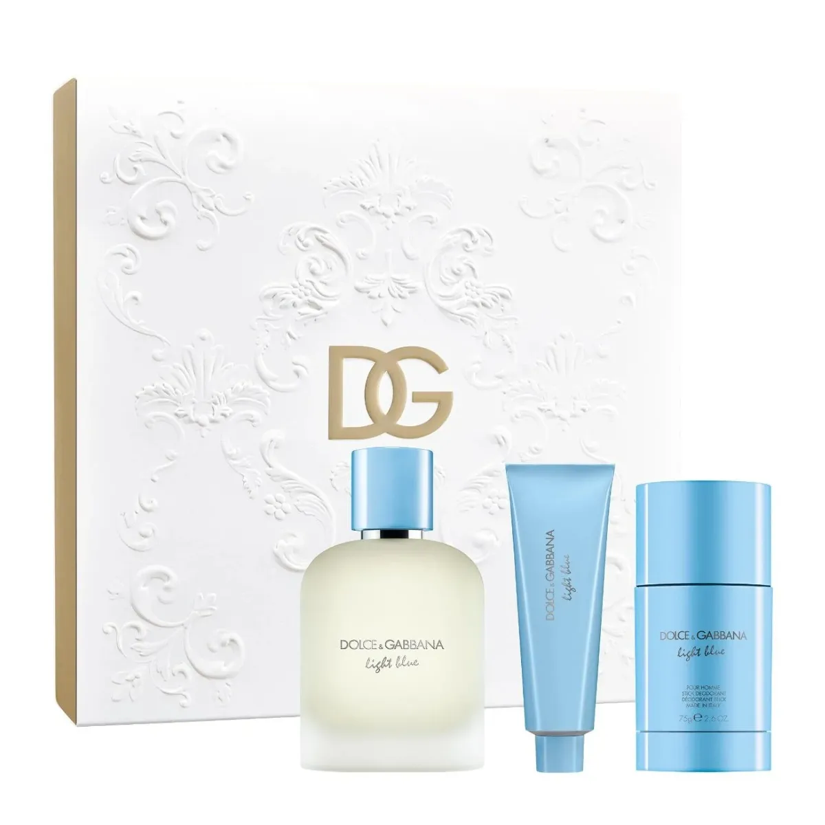 Set parfumat pentru bărbați Dolce&Gabbana Light Blue Pour Homme 100 ml + 50 ml + 50 ml