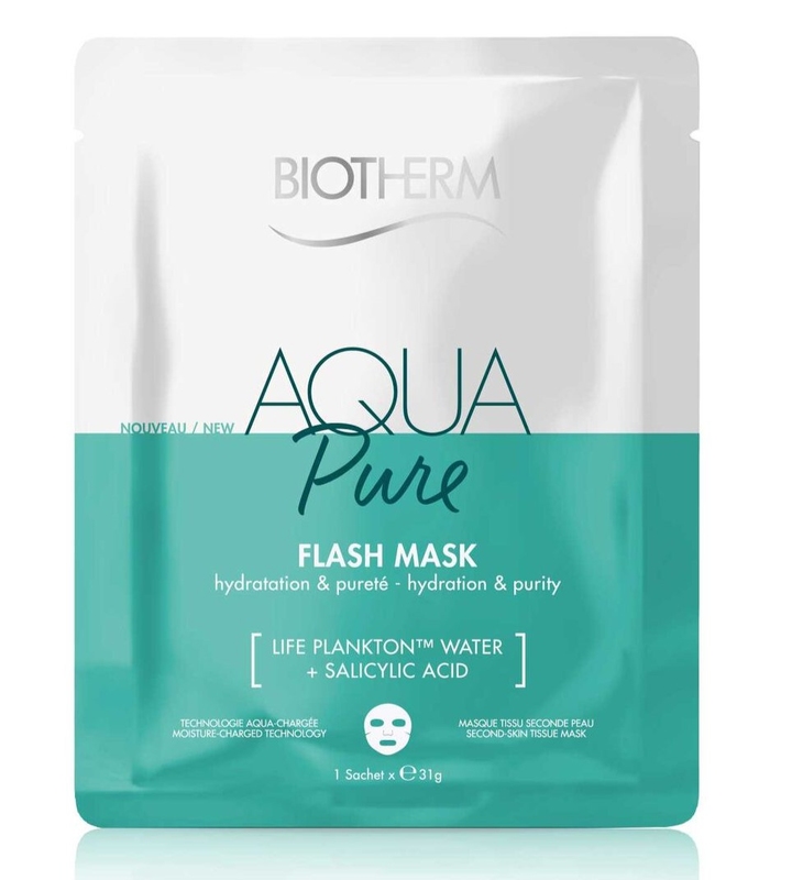 BIOTHERM Aqua Pure Flash Mask Mască hidratantă din țesătură pentru curățarea feței