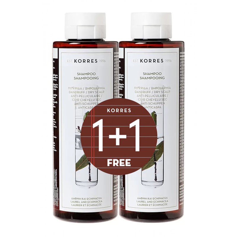 KORRES SET Shampoo Laurel & Echinacea (1+1) Sampon antimatreata