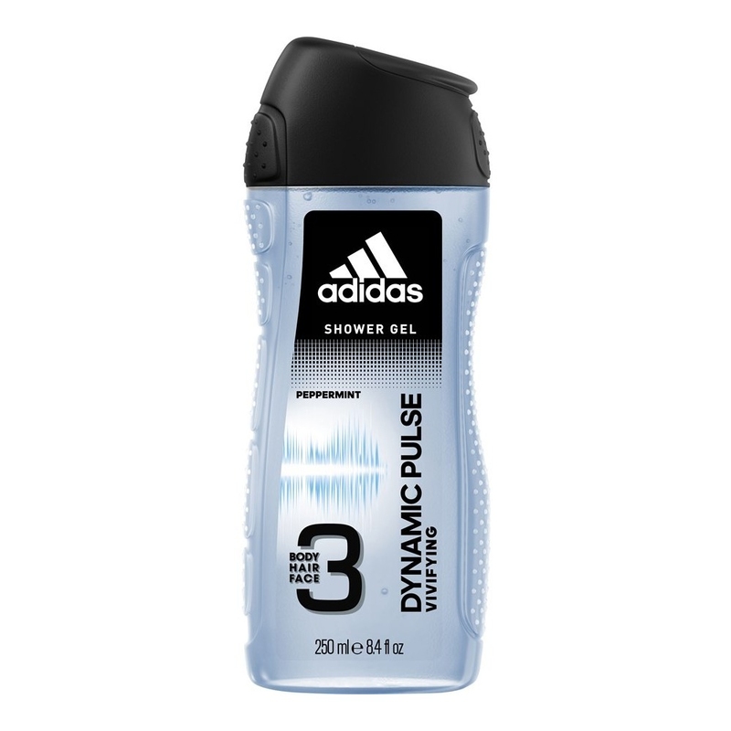 Гель для душа Аdidas 3 в 1 Body, Hair And Face Dynamic Pulse.