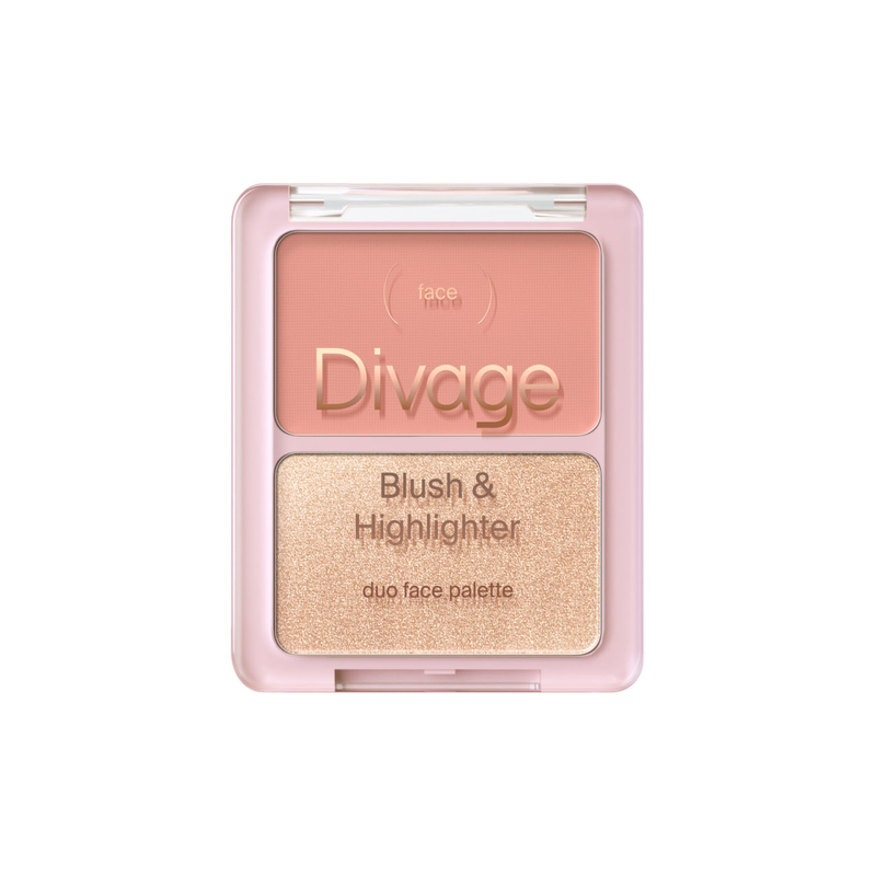 Divage Blush & Highlighter Duo Face Palette 01 Paletă duo pentru față