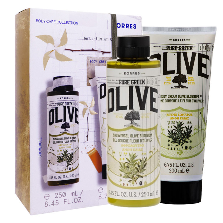 KORRES Set Olive&Olive Blossom Shower Gel & Body Milk Set de îngrijirea corpului