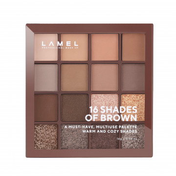LAMEL Eyeshadow 16 Shades Of Brown Palette Paletă fard de ochi