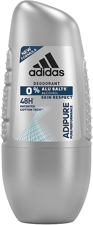 Deodorant-antiperspirant roll-on Adidas ADIPURE PURE PERFORMANCE PATENTED COTTON TECH.