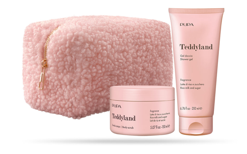 PUPA Set Teddyland Rice Milk And Sugar (Body Butter 150ml + Shower gel 200ml + bag)