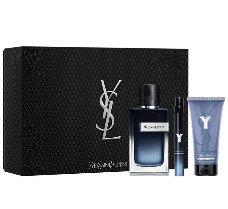 YSL Y for Men Set (EDP 100 ml + EDP 10 ml + Shower Gel 50 ml)