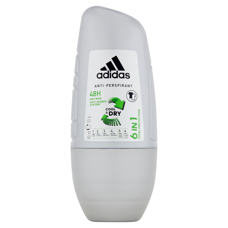 Deodorant-antiperspirant roll-on Adidas Cool & Dry 6in1.