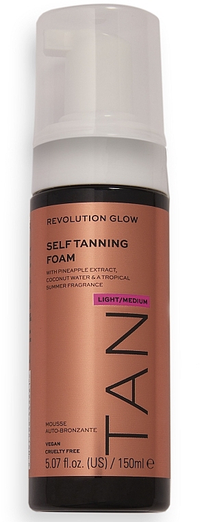 Makeup Revolution Glow Self Tanning Mousse Spuma-autobronzant