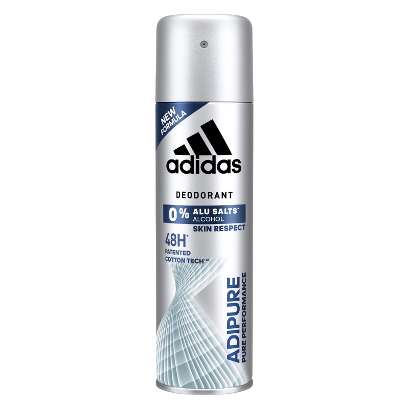 Deodorant-antiperspirant spray Adidas Adipure 0% alcohol.