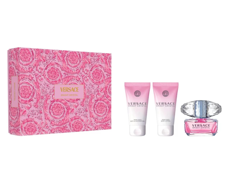 VERSACE Bright Crystal Gift Set (EDT 50 ml+Shower Gel 50 ml+ Body Lotion 50 ml)