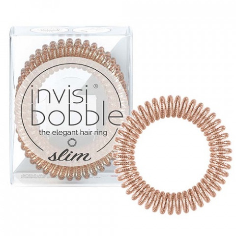Elastic de păr Invisibobble Slim Of Bronze and Beads