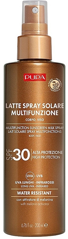 PUPA Sunscreen Milk Spray Lapte cu protecție solară SPF 30