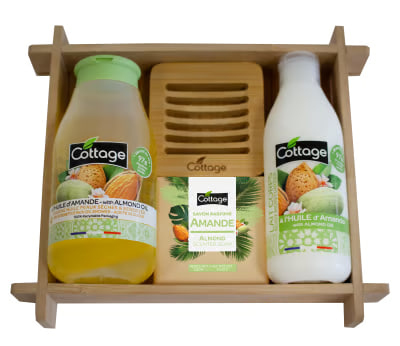 COTTAGE Coffret Huile Amande Set cadou