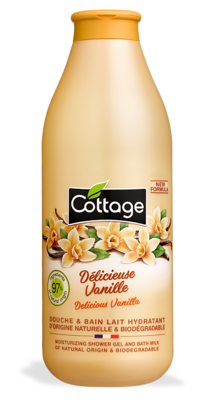 VANILLA SHOWER GEL AND BATH MILK NOURISHING LAPTISOR PENTRU DUS