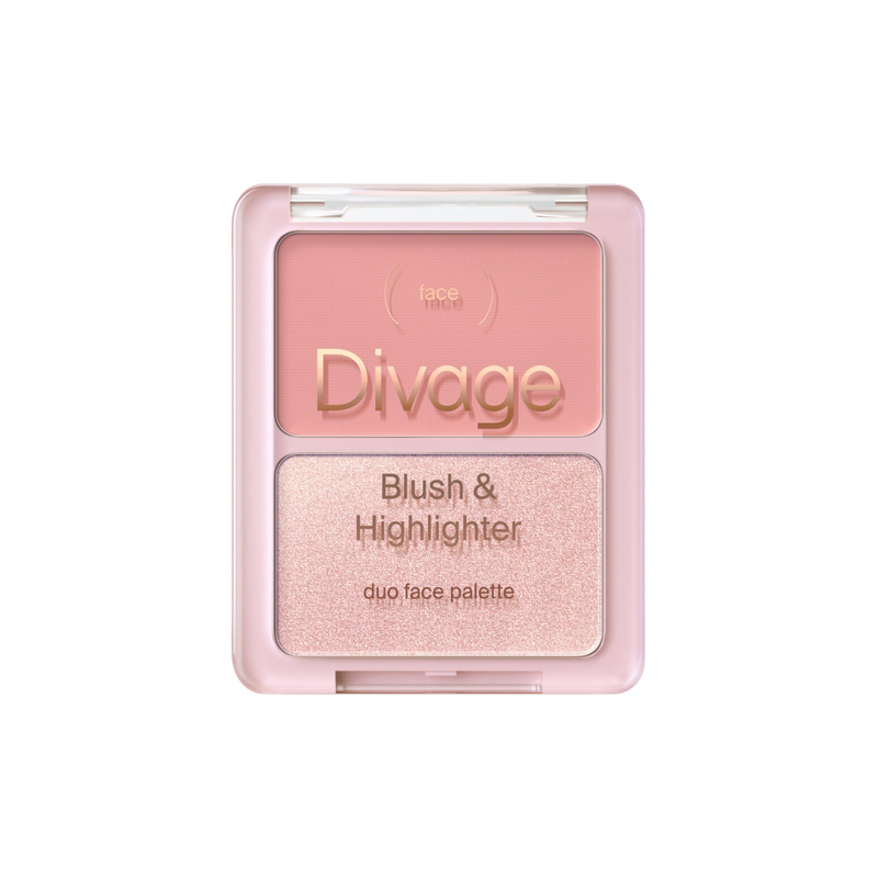 Divage Blush & Highlighter Duo Face Palette 02 Paletă duo pentru față