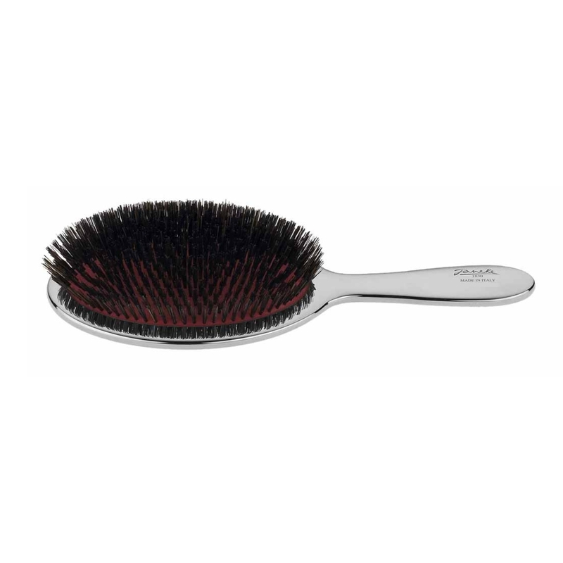 Janeke Chrome Hairbrush with Pure Bristles