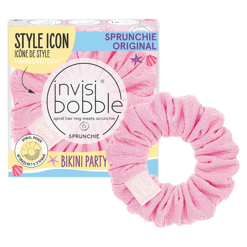 Elastic pentru par Invisibobble Pink Scrunchie Bikini Party