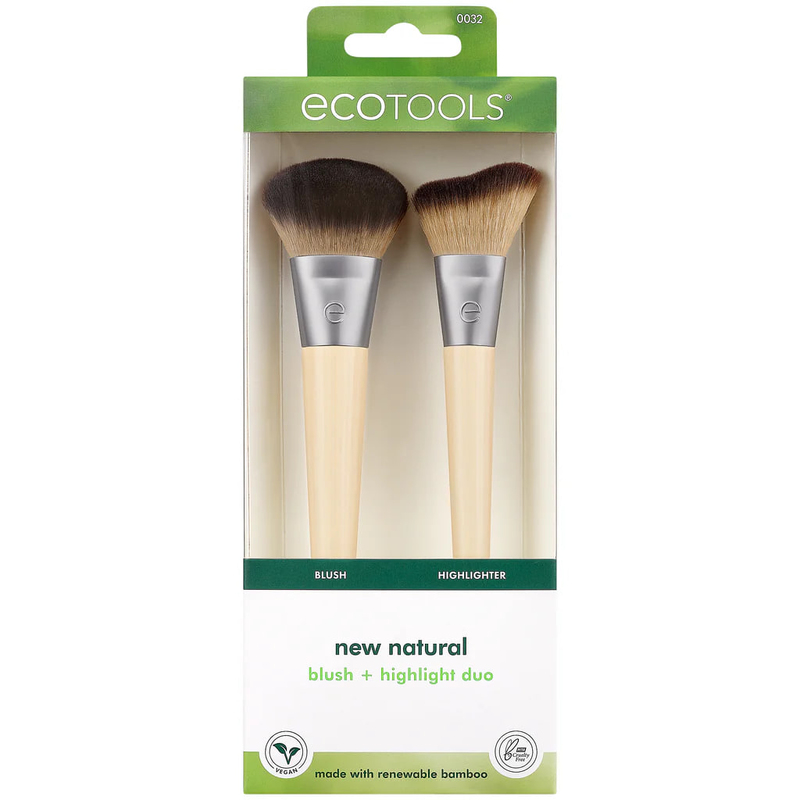 ECOTOOLS New Natural Blush & Highlight Duo Set pensule de machiaj