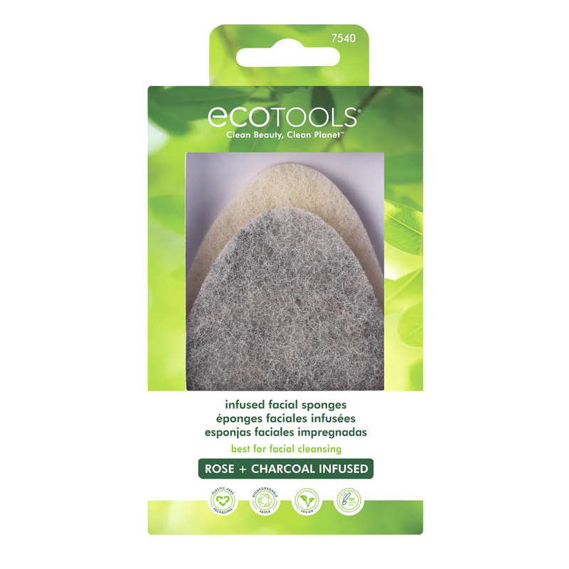 Burete pentru curățarea feței, 2 buc EcoTools Infused Facial Sponges