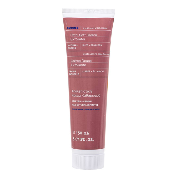 KORRES Wild Rose Petal Soft Cream Exfoliator Scrub cu spumă pentru spălare