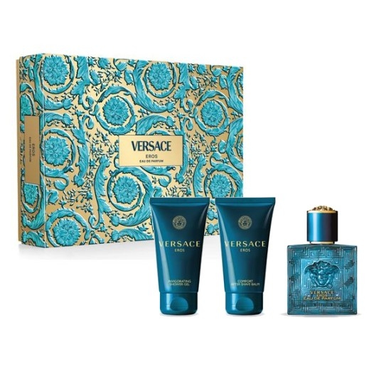 VERSACE Eros Set (EDP 50ml+Shower Gel 50ml+Aftershave Balm 50ml)