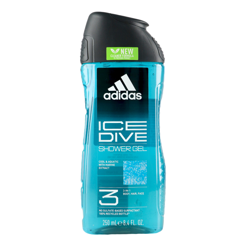 Gel de dus Аdidas 3 in 1 pentru corp, par si fata Ice Drive Marine Extract.