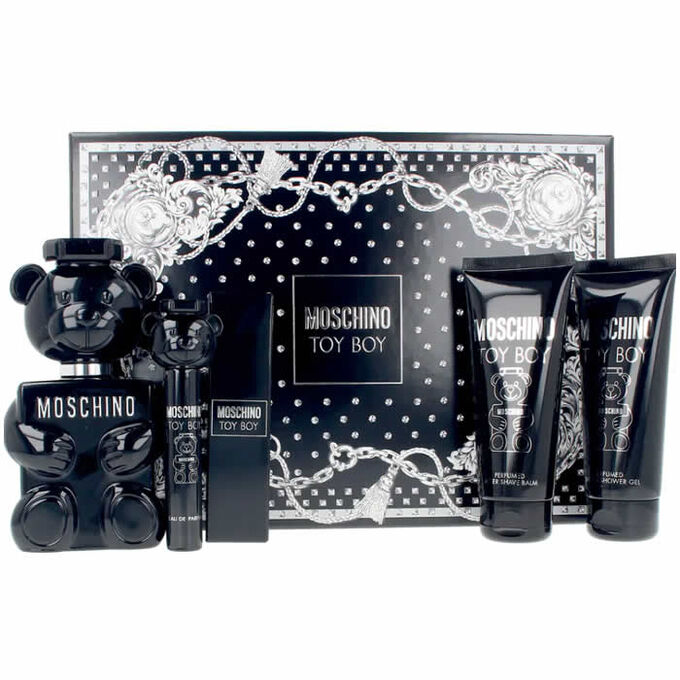 MOSCHINO Men's Toy Boy Gift Set (EDP 100ml+Shower Gel 100 ml+After Shave Balm 100 ml+EDP 10ml)