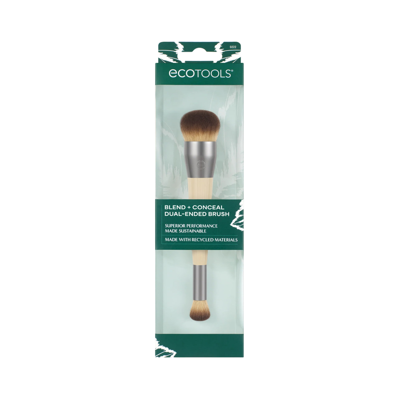 EcoTools Blend + Conceal Double-Ended Makeup Brush Pensulă duală pentru machiaj facial