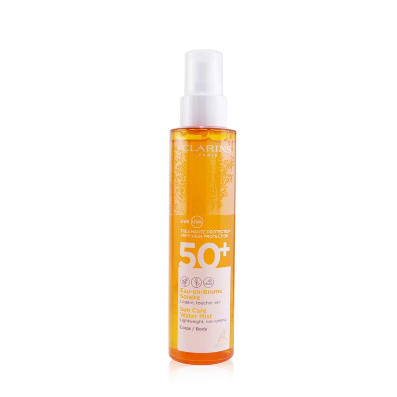 CLARINS Sun Body Water SPF50+ Spray de protecție solară pentru corp de apă