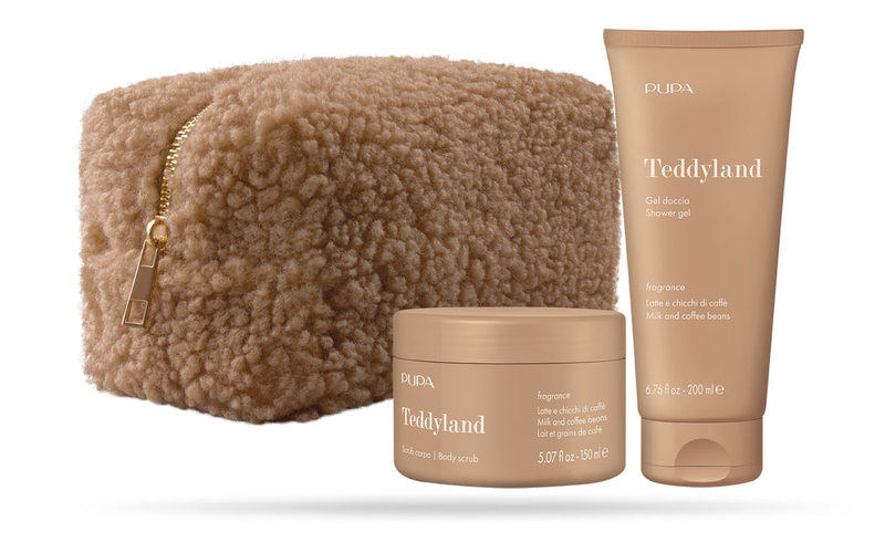 PUPA Set5 Teddyland Milk And Coffee Beans (Body Butter 150ml + Shower gel 200ml + bag)