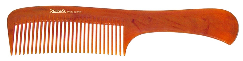 JANEKE Pettine Tartaruga Sintetica Rado Con Manico Pieptene
