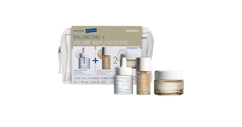 Korres White Pine Face Set W.P Day набор для лица (крем + концентрат + сыворотка)