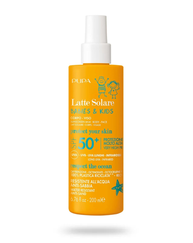 PUPA Babies And Kids Sunscreen Milk Body Face SPF 50+ Lapte de protecție solară pentru copii