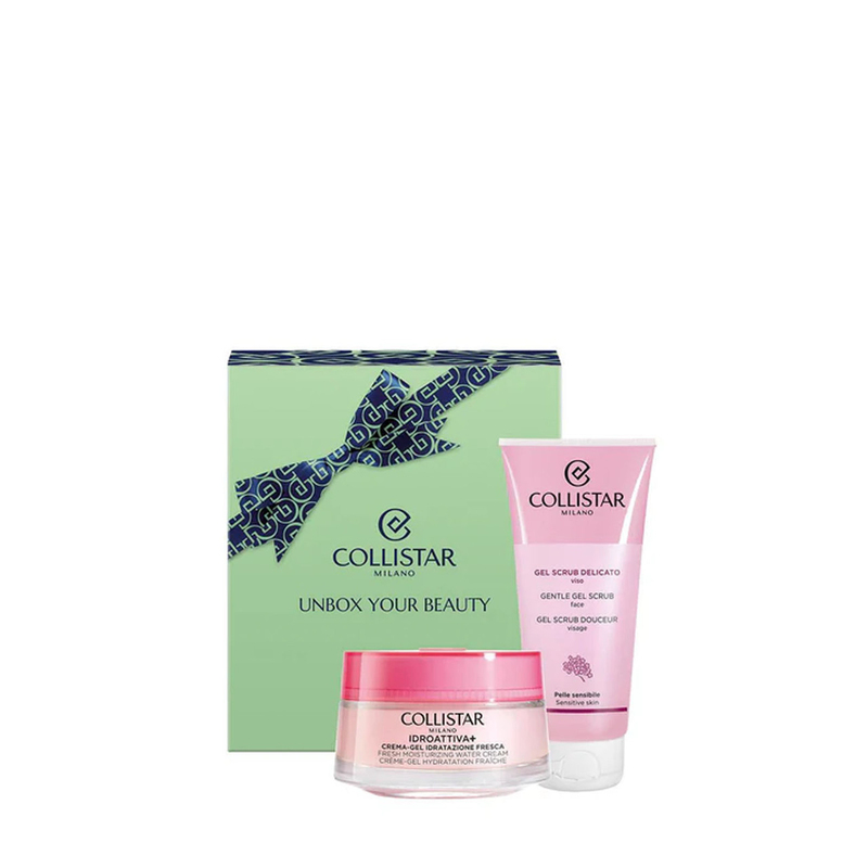 COLLISTAR Gift Set Idroattiva+ Fresh Moisturizing Water Cream + Gentle Gel Scrub Set