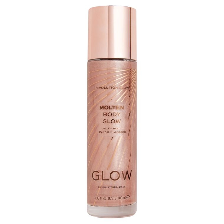 Makeup Revolution Molten Body Glow Rose Gold Iluminator lichid pentru corp
