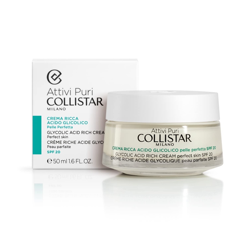 COLLISTAR Pure Actives Glycolic Acid Rich Cream Perfect Skin Crema de fata cu acid glicolic