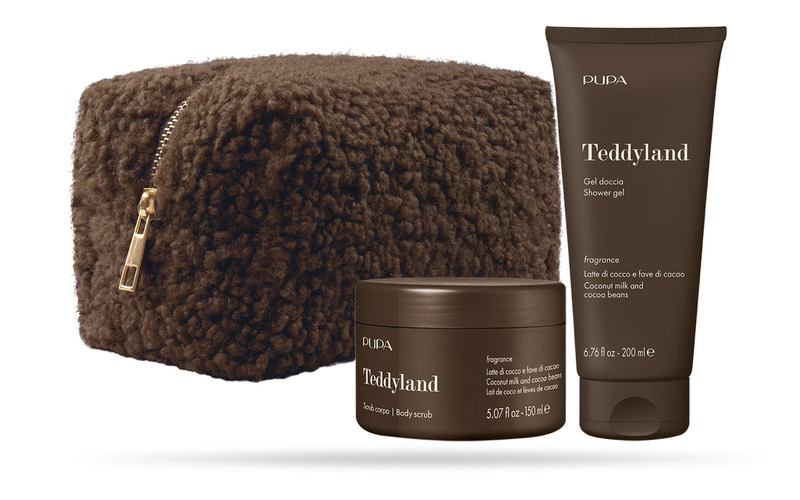 PUPA Set Teddyland Сoconut Milk And Cocoa Beans (Body Butter 150ml + Shower gel 200ml + bag)