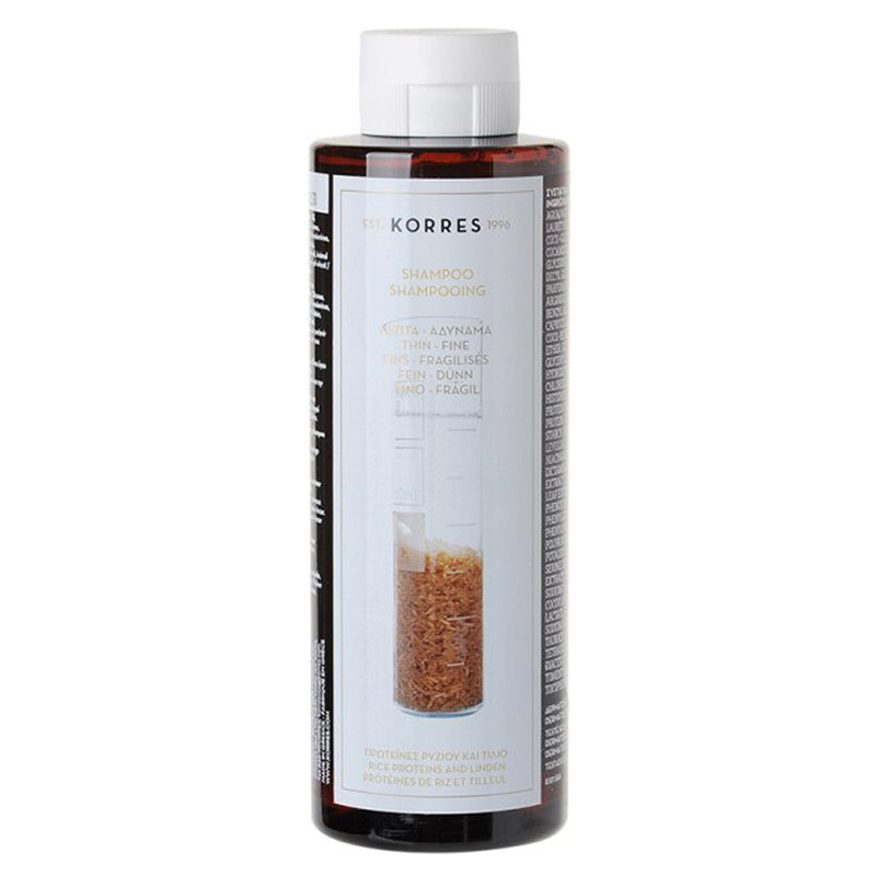 KORRES Shampoo Rice Proteins & Linden Sampon pentru par fin