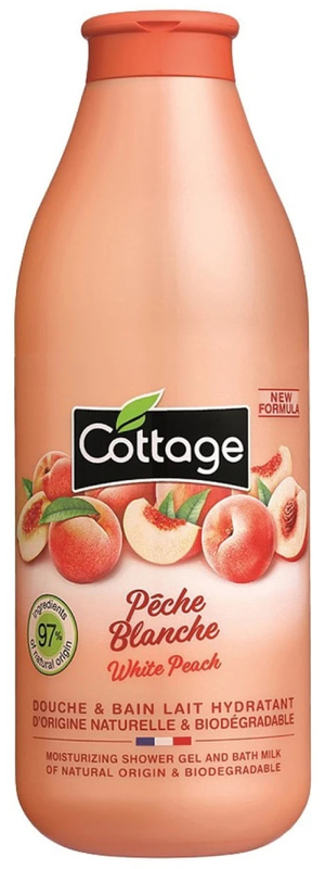 WHITE PEACH SHOWER GEL AND BATH MILK LAPTISOR PENTRU DUS