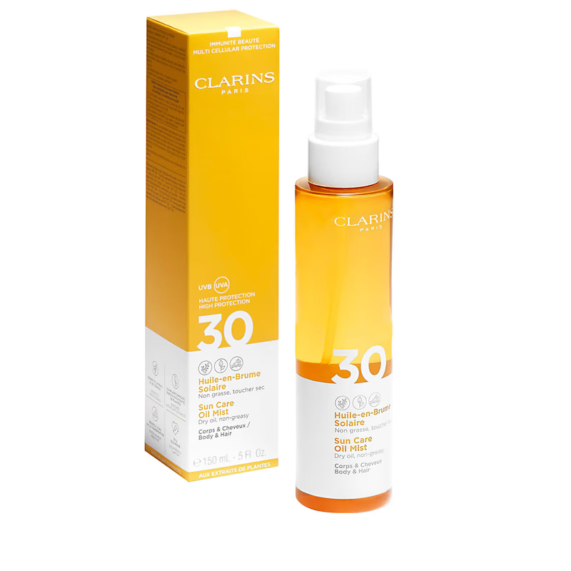 CLARINS Sun Body-Hair Oil Ulei de protecție solară pentru corp și păr SPF 30