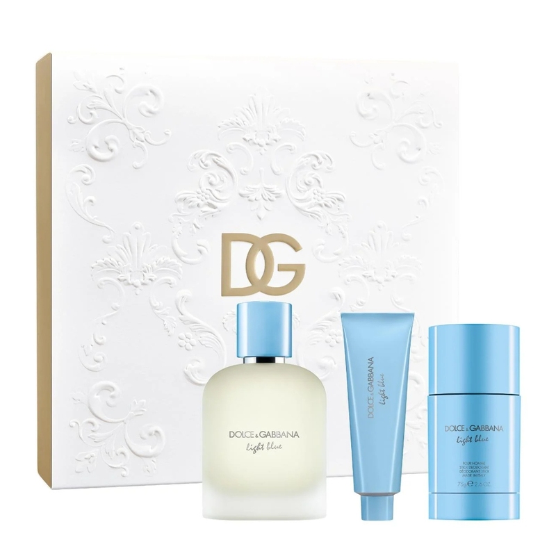 Set parfumat pentru bărbați Dolce&Gabbana Light Blue Pour Homme 100 ml + 50 ml + 50 ml
