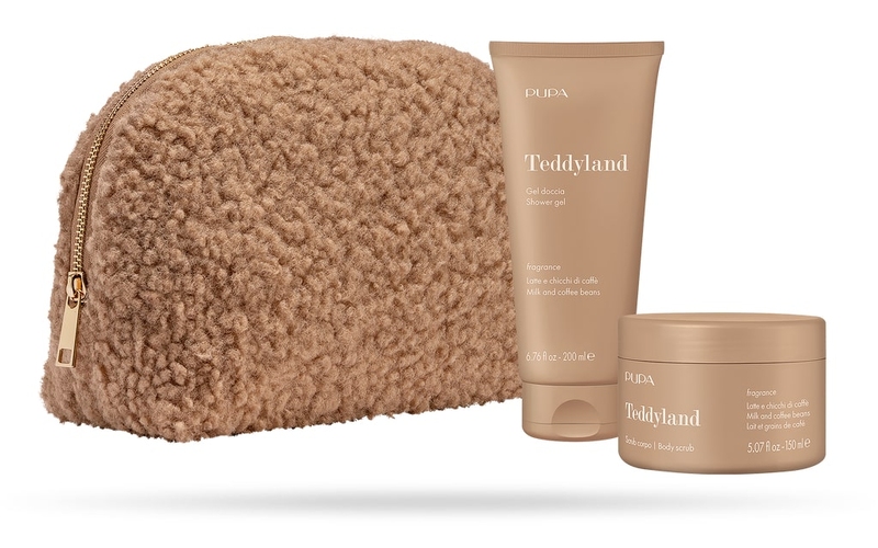 PUPA Teddyland - Kit 1-Milk & Coffee Beans Set Exfoliant corp și Gel de duș