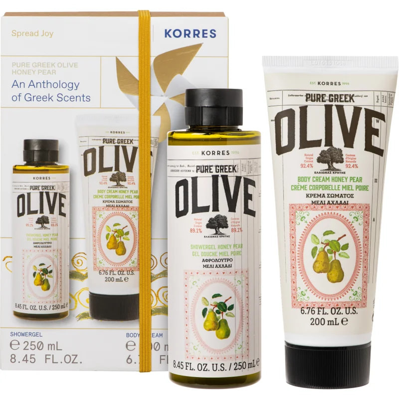 Korres Set Pure Greek Olive Honey Набор гель для душа и крем для тела