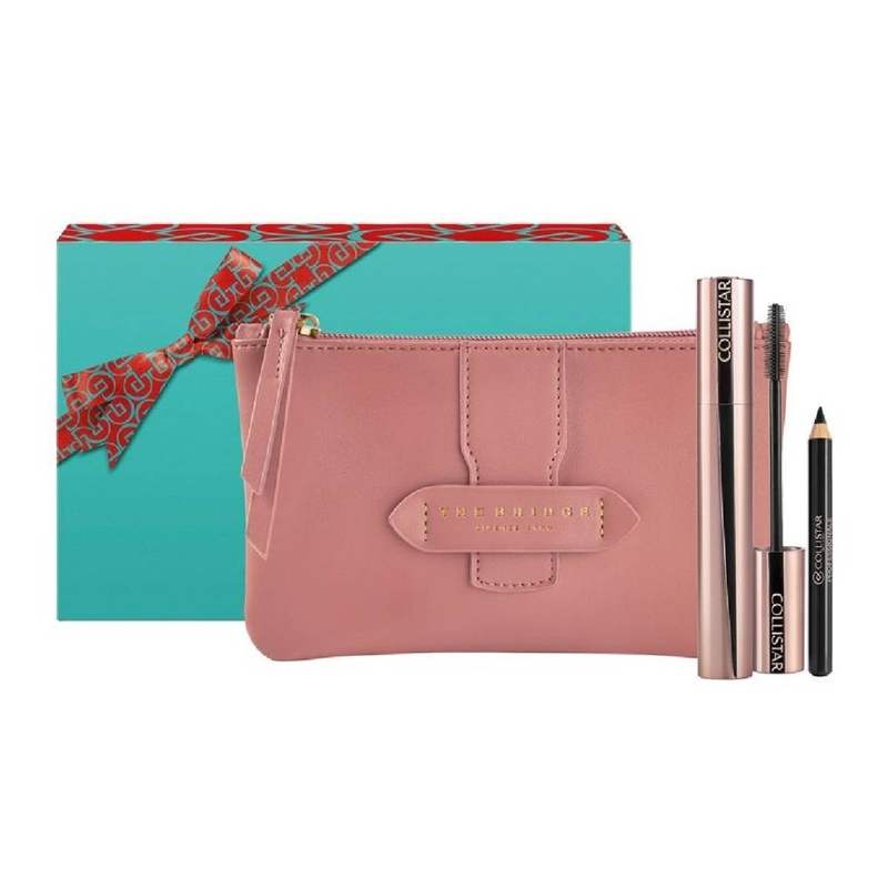 COLLISTAR Infinito Mascara Mini Professionale Eye Pencil Black+ Pouch Set cadou