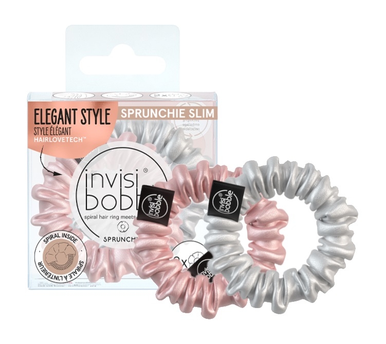 INVISIBOBBLE SPRUNCHIE SLIM BELLA CHROME Elastic pentru par